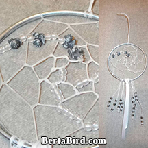 dream catcher with baby dragon beads