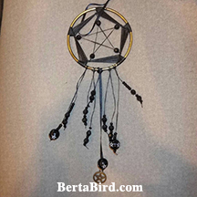 black pentacle dream catcher