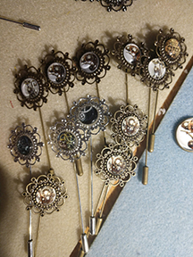 steampunk stick pins